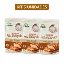 Kit 3X: Mistura Para Pão Multigrãos Sem Glúten Vitalin 300G