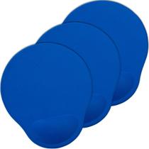 Kit 3x Mouse Pad de Espuma Leve TopGet Azul