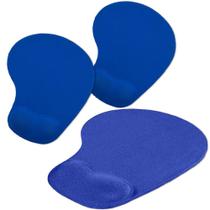 Kit 3x Mouse Pad Ergonômico com Apoio de Punho Topget Azul