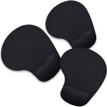 Kit 3x Mouse Pad Ergonômico com Apoio de Punho Topget Preto