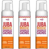 Kit 3x Mousse Criador de Cachos 180ml Widi Care Juba Proteção Térmica Cabelos Incrivelmente Lindos Definidos Macios