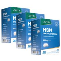 KIT 3X MSM (Enxofre Orgânico) Metil Sulfonil Metano 60 comprimidos - Lauton
