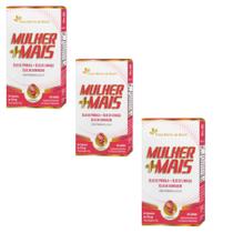 Kit 3x Mulher Mais Prímula Linhaça Barragem + Vit. ADEK 3x60 cps Flora Nativa