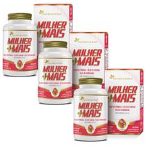 Kit 3x Mulher +Mais (Prímula, Linhaça, Borragem + Vit Adek) 60 Cápsulas Flora Nativa