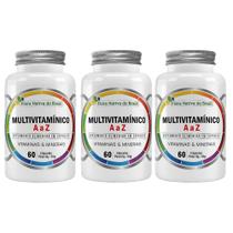 Kit 3x Multivitamínico A a Z 500mg 3x60 cps Flora Nativa
