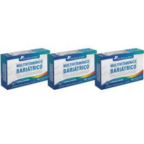 Kit 3x Multivitamínico Bariátrico Com Vitamina D B6 B12 Ácido Fólico Cobre Ferro Zinco 30 Caps 500mg