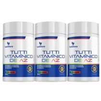 Kit 3x Multivitamínico De A-Z 60 Cápsulas Tuttiflora