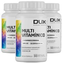 Kit 3x Multivitamínico DUX 30 cápsulas Softgel 100% IDR