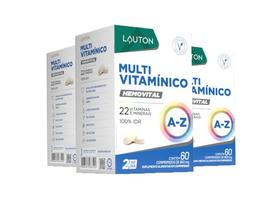 Kit 3x Multivitamínico Hemovital 60 cápsulas Lauton Kit 3x Multivitamínico Hemovital 60 cápsulas Lauton