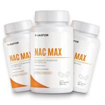 Kit 3x Nac 600mg 180 cápsulas Maxfor