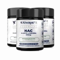 Kit 3x NAC AlwaysFit 600mg N.Acetil L.Cisteína, Selênio e Molibdênio 30 Cápsulas Kit 3x NAC AlwaysFit 600mg N.Acetil L.Cisteína, Selênio e Molibdênio 30 Cápsulas