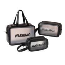 Kit 3x Necessaires Bolsa Viagem Mala Organizador De Objetos Kit 3x Necessaires Bolsa Viagem Mala Organizador De Objetos
