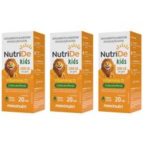 KIT 3X NutriDE Vitamina D3 Kids 200ui 20ml - Maxinutri Sabor:Limão KIT 3X NutriDE Vitamina D3 Kids 200ui 20ml - Maxinutri Sabor:Limão