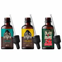 Kit 3x Óleo Barba Calico Jack Lemon e Guaraná Don Alcides