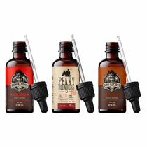 Kit 3x Óleo Barba Negra Peaky Blinders e Coffee Don Alcidesa