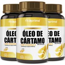Kit 3x Óleo De Cártamo Com Vitamina E 120 cápsulas