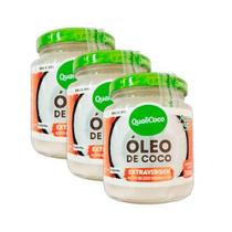 Kit 3X: Óleo De Coco Extravirgem Orgânico Qualicoco 200Ml