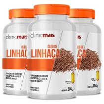 KIT 3X Óleo de Linhaça 1000mg 60 cápsulas - Clinicmais