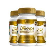 Kit 3X Óleo De Linhaça 60 Caps - Herbolab A