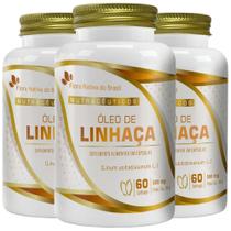 KIT 3X Óleo de Linhaça 60 cápsulas - Flora Nativa