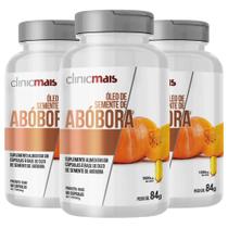 KIT 3X Óleo de Semente de Abóbora 1000mg 60 cápsulas - Clinicmais