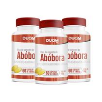 Kit 3x Óleo de Semente de Abobora Suplemento Alimentar Natural Vitamina D 100% Pura 180 Capsulas Duom Original