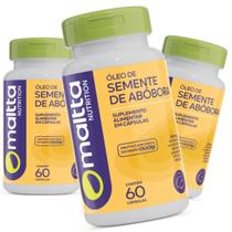 Kit 3x Óleo de Semente de Abobora Suplemento Alimentar Natural Vitamina D 100% Pura 180 Capsulas Duom Original