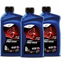 Kit 3x Óleo Sintético 5w-40 Elf Moto 4 Pro Tech Kit 3x Óleo Sintético 5w-40 Elf Moto 4 Pro Tech