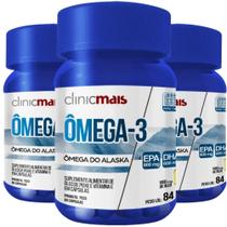 KIT 3X Ômega 3 do Alaska 1400mg 60 cápsulas - Clinicmais KIT 3X Ômega 3 do Alaska 1400mg 60 cápsulas - Clinicmais