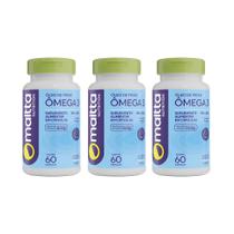 Kit 3x Ômega 3 EPA-DHA 1000mg 3x60 cápsulas Maltta Nutrition Sabor:Sem sabor
