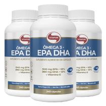 Kit 3x Ômega 3 EPA DHA Certificado Internacional 240 Cápsulas - Vitafor