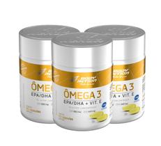 Kit 3x Ômega 3 EPA DHA Vit. E 60 cápsulas Body Action