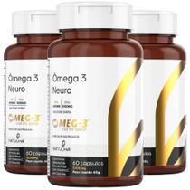 KIT 3X Ômega 3 NEURO MEG-3 20% EPA / 50% DHA 60 Softgels - Natulha KIT 3X Ômega 3 NEURO MEG-3 20% EPA / 50% DHA 60 Softgels - Natulha