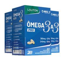 Kit 3x Ômega 3 Pro 1350mg 60 cápsulas Lauton