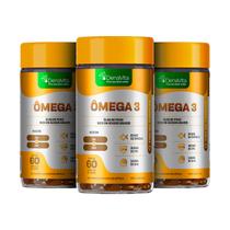 Kit 3x Ômega 3 Ultra Concentrado 824mg EPA 360mg DHA 240mg, Saúde Cerebral E Cardiovascular Denavita