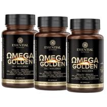 Kit 3x Omega Golden - Cell Resilience - 60 Capsulas - Essential Nutrition