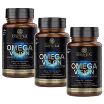Kit 3x Omega Vision (Ômega 3 + Krill Oil) 60 Capsulas - Essential Nutrition