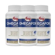 Kit 3x omegafor plus 120 capsulas 1000mg