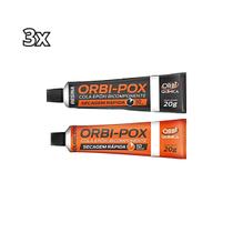 Kit 3x Orbi-Pox Cola Epóxi 10 Min 40g Alta Resistência Kit 3x Orbi-Pox Cola Epóxi 10 Min 40g Alta Resistência
