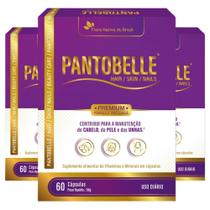 KIT 3X Pantobelle hair skin & nails 60 cápsulas - Flora Nativa