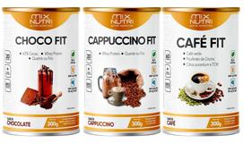 Kit 3x para os amantes de café - choco fit + café fit + cappuccino fit - MIX NUTRY