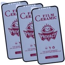 Kit 3x Película Cerâmica Privacidade Para iPhone XR / 11