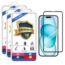 Kit 3x Película Vidro 3d Para iPhone 15 15 Plus 15 Pro Max