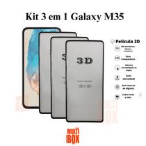 Kit 3x Películas 3D de Vidro para Samsung Galaxy M35