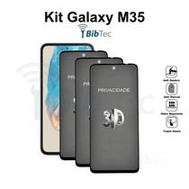 Kit 3x Películas 3D de Vidro Privacidade para Samsung Galaxy M35 - LXL
