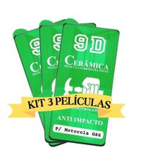 Kit 3x Películas 9D Protetora de Cerâmica para Moto G86 5G - LXL
