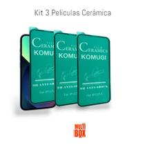 Kit 3x Películas de Cerâmica Flexível Para Proteção Da Tela Iphone 13 / 13 PRO / 14