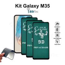 Kit 3x Películas de Cerâmica Fosca Privacidade para Samsung Galaxy M35 Kit 3x Películas de Cerâmica Fosca Privacidade para Samsung Galaxy M35