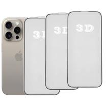 Kit 3x Películas de Vidro 3d Anti Impacto Para iPhone Todos Modelos