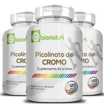 Kit 3x picolinato de cromo 120 caps 500 mg - Quantum Nutrition